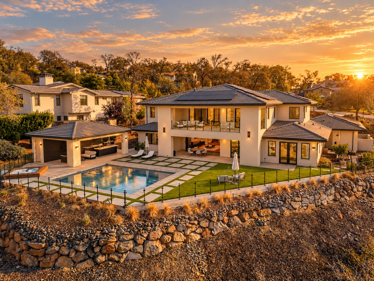 Sunset Luxury Hillside Retreat at 5331 Da Vinci Drive, El Dorado Hills.