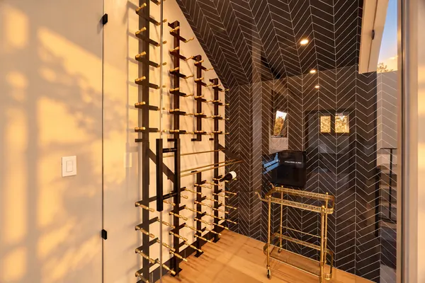 Modern Wine Cellar at 5331 Da Vinci Drive, El Dorado Hills.